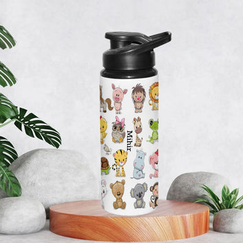 Chillaao Personalized BB8 _ Set of Cute Animals Sipper Bottle