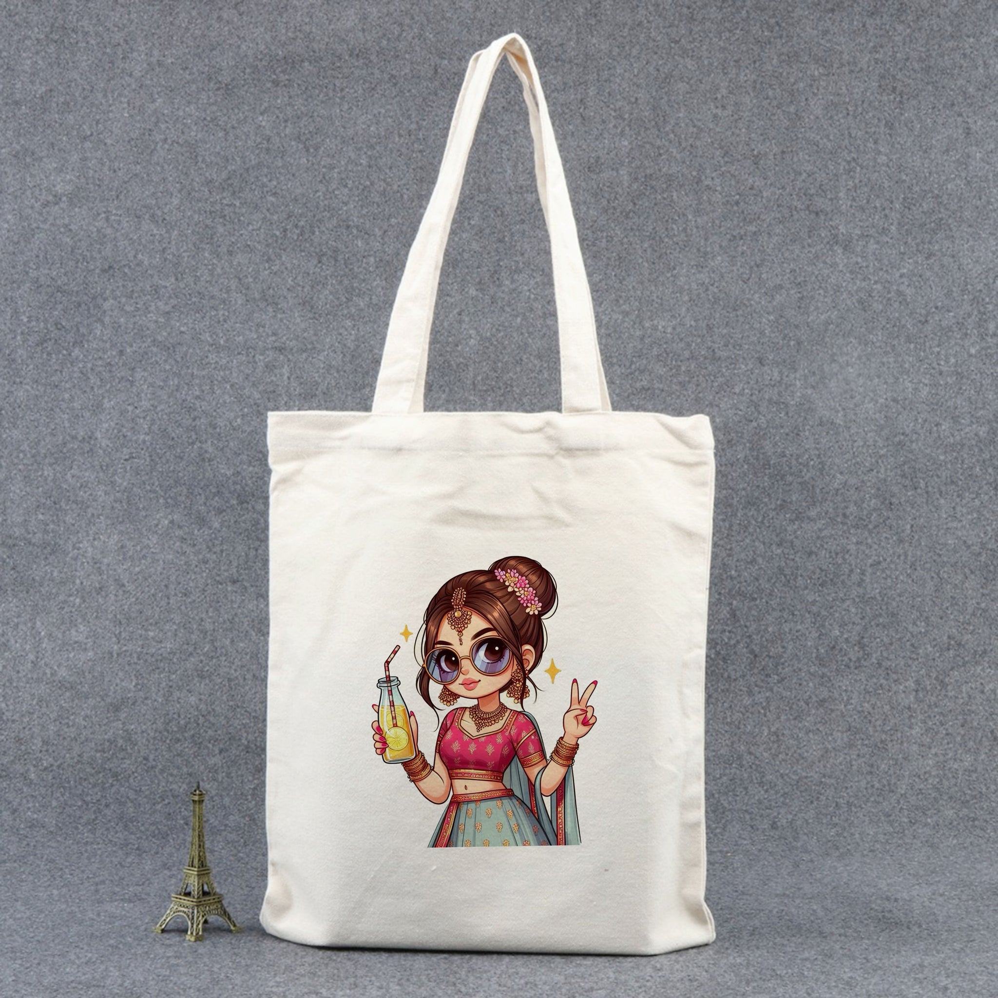 Chillaao Cool Girl With Drink tote bag