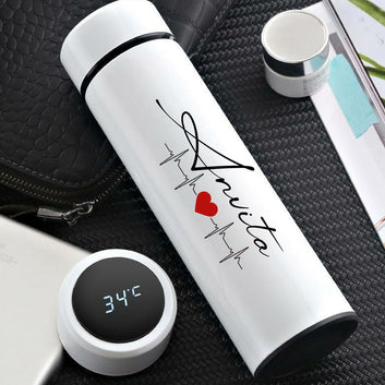 Chillaao Personalized Temperature bottle ( White )