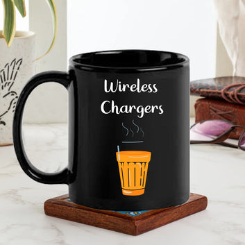 Wireless Chargers Black Mug