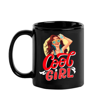 Cool Girl Black Mug