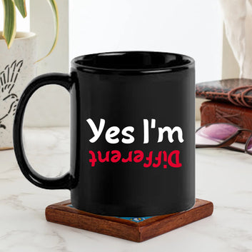 Yes i am different Black Mug