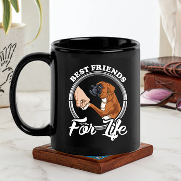 Best Friend Forever for Life Black Mug