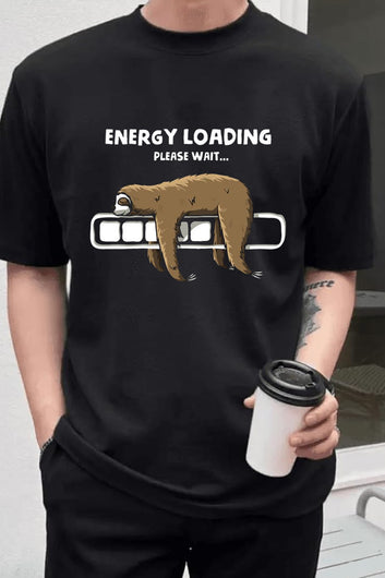 Chillaao Energy Loading Please Wait Oversize T- Shirt