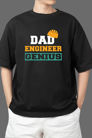 Chillaao Dad Engineering Genius Oversize T- Shirt