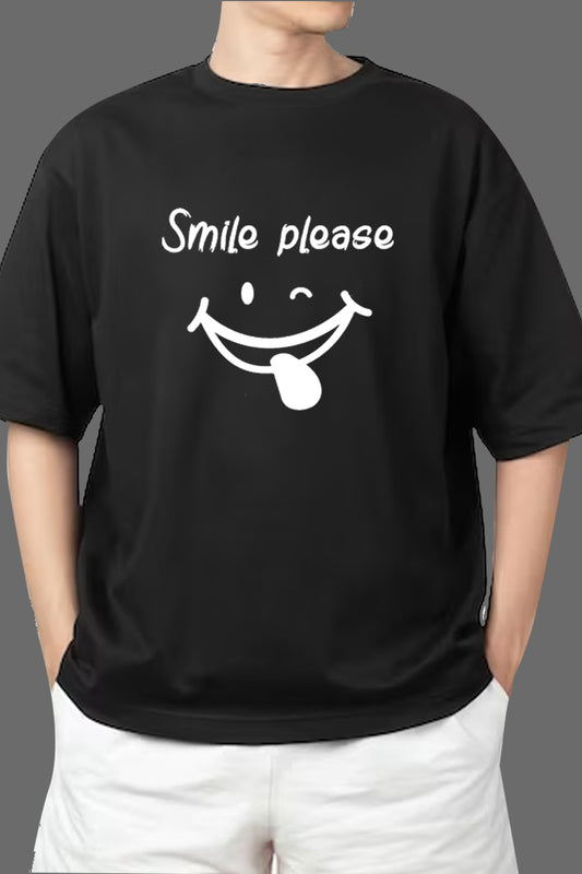 Chillaao Smile Please Oversize  T- Shirt