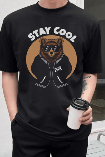 Chillaao Stay Cool Panda Oversize T- Shirt