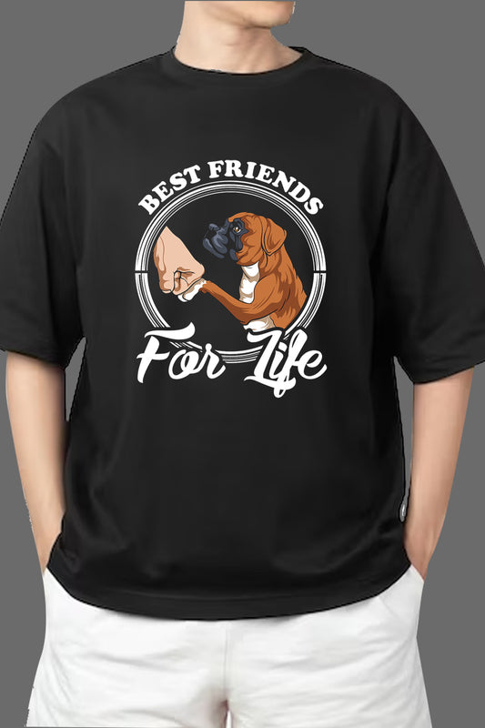 Chillaao Best Friend for A Life Oversize T- Shirt