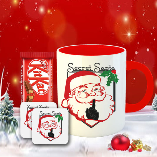 Chillaao Secret Santa  Coffee Mug With Coaster