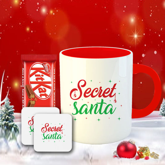 Chillaao Secret Santa  Coffee Mug With Coaster