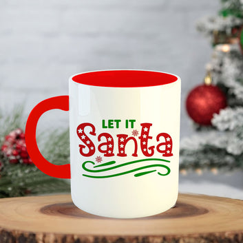 Chillaao Let it Santa Coffee Mug With Coaster