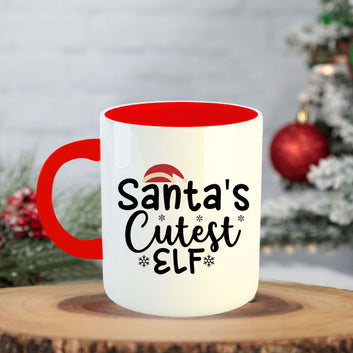 Chillaao Santa's Cute Elf Coffee Mug With Coaster