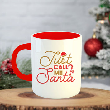 Chillaao Just Call Me Santa Coffee Mug With Coaster