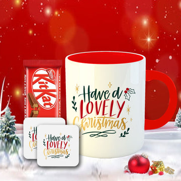 Chillaao Have Lovely Christmas Coffee Mug With Coaster