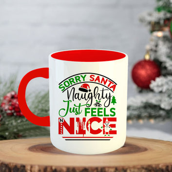 Chillaao Sorry Santa Naughty Coffee Mug With Coaster