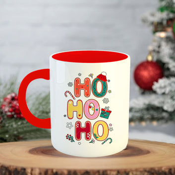 Chillaao HO HO HO Coffee Mug With Coaster