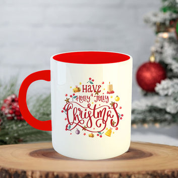 Chillaao Have Holly Jolly Christmas Coffee Mug With Coaster