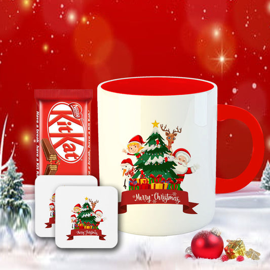 Chillaao Merry Christmas Coffee Mug With Coaster