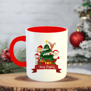 Chillaao Merry Christmas Coffee Mug With Coaster