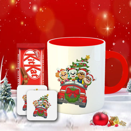 Chillaao Merry Christmas Coffee Mug With Coaster