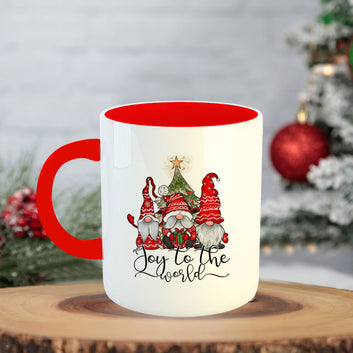 Chillaao Joy To The World Coffee Mug With Coaster