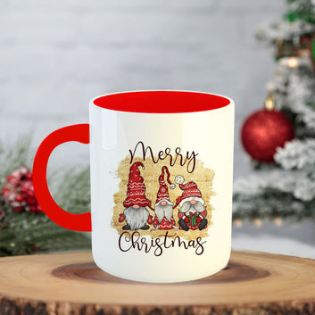 Chillaao Gnomes Christmas Coffee Mug With Coaster