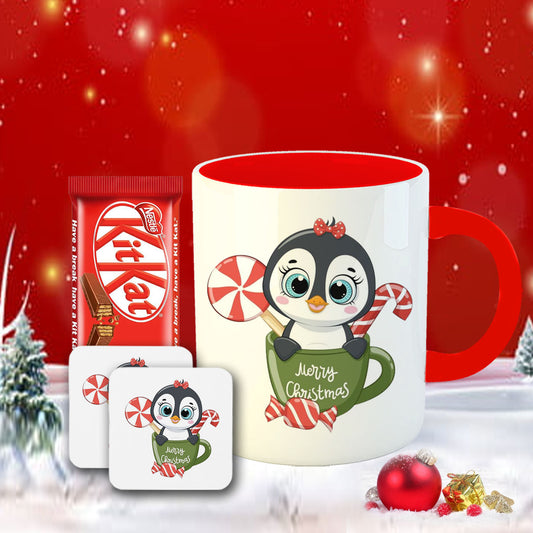 Chillaao Merry Christmas Coffee Mug With Coaster