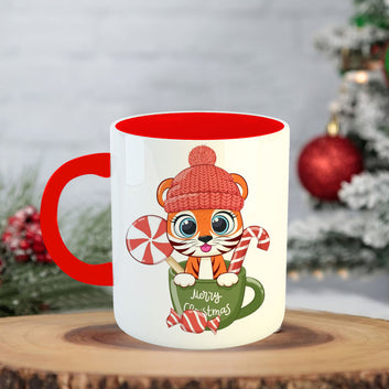 Chillaao Merry Christmas Coffee Mug With Coaster