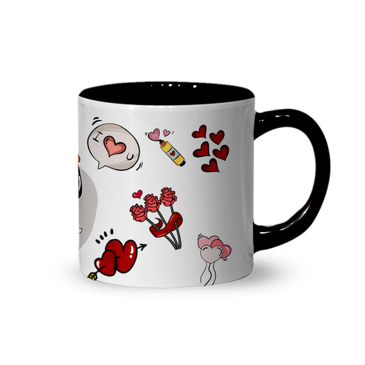 Love, Valentine's Day Inner Color Black Tea Mug 180ml