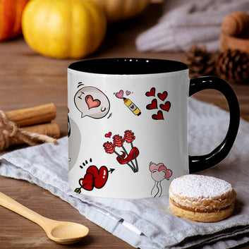 Love, Valentine's Day Inner Color Black Tea Mug 180ml