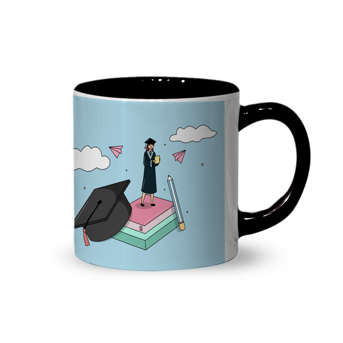 Graduate Inner Color Black Tea Mug 180ml