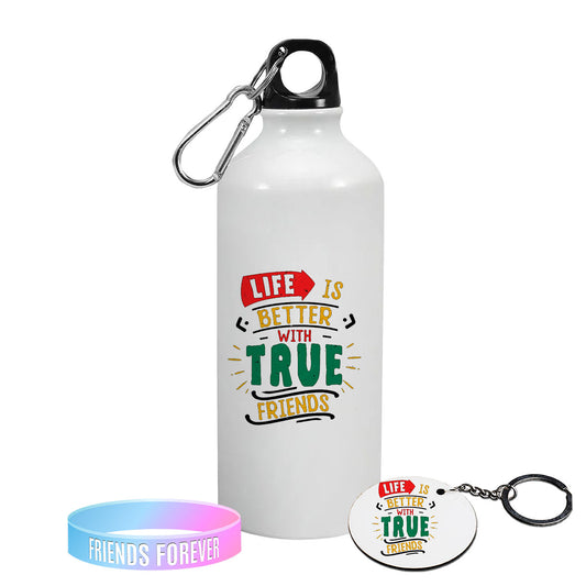 Chillaao Life Is Better With True Friends Aluminum Bottle