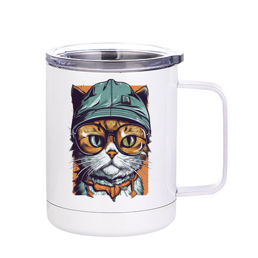 Chillaao Doodle Cat Steel Mug (Yeti Mug) 350 ml 12oz