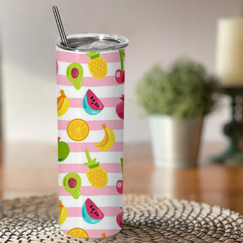 Chillaao colorful fruits  skinny tumblers