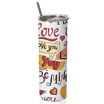 Chillaao love you be mine skinny tumblers