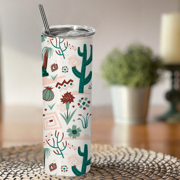 Chillaao desert cactus  skinny tumblers