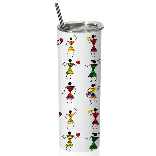 Chillaao warily art pattern  skinny tumblers