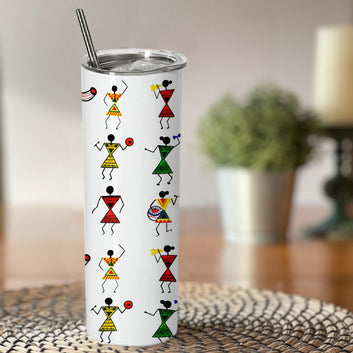 Chillaao warily art pattern  skinny tumblers