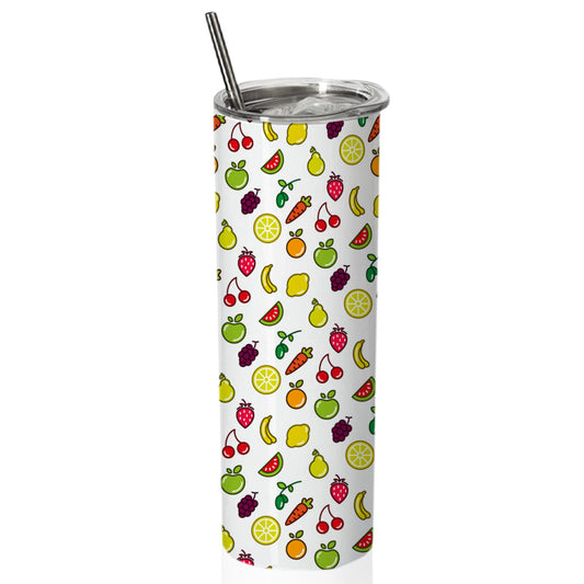Chillaao colourful fruits pattern skinny tumblers