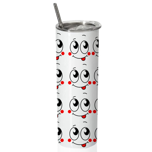Chillaao colorful doodle animal pattern skinny tumblers