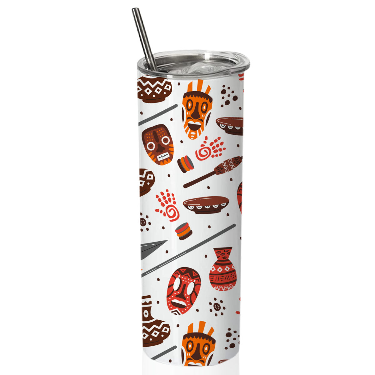 Chillaao Pattern With African Ethnic Elements Skinny Tumblers 6446