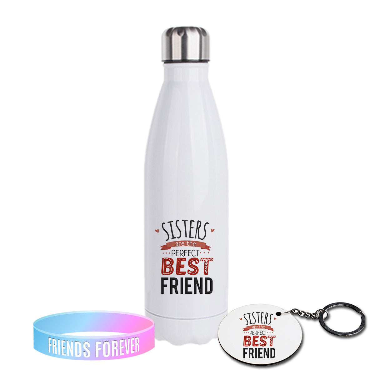 Chillaao Sister Are The Perfect  Friend Steel Bottle