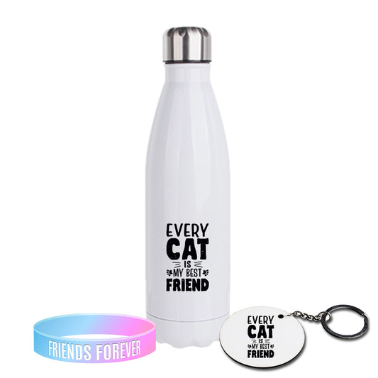 Chillaao Every Cat Is my Best Friends Steel Bottle