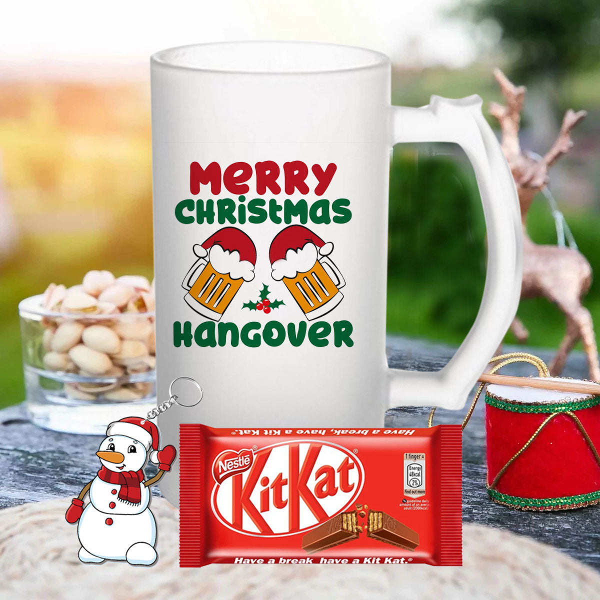 Chillaao Merry Christmas hangover Beer Mug