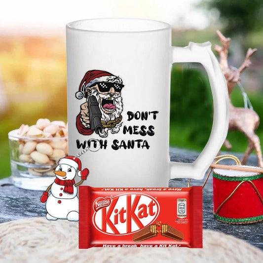 Chillaao Don’t Mess With Santa Beer Mug