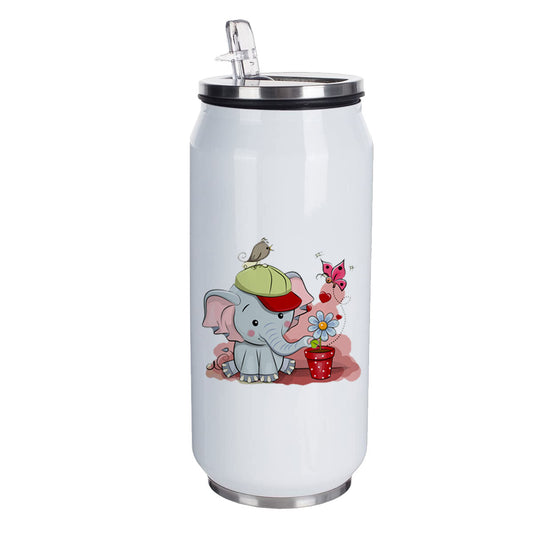 Chillaao Cute Elephant With Butterfly Coke Can