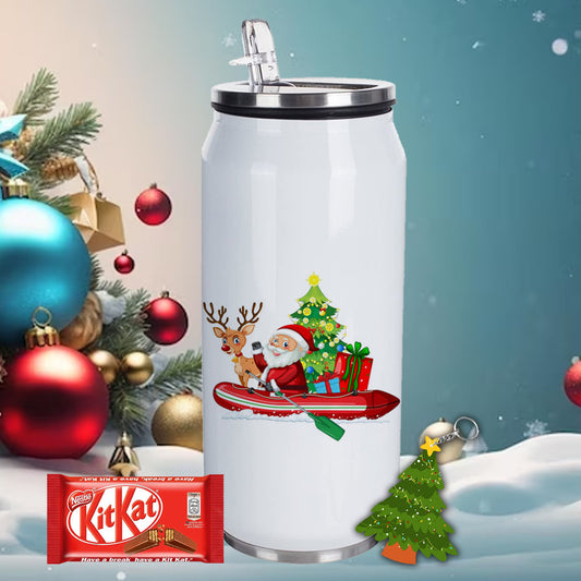 Chillaao Santaclaus Sleigh and Reindeer Coke Can