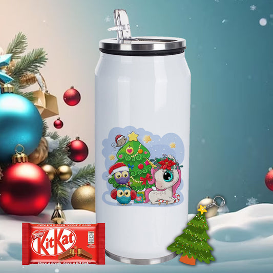 Chillaao Unicorn with X-Mas Tree Coke Can