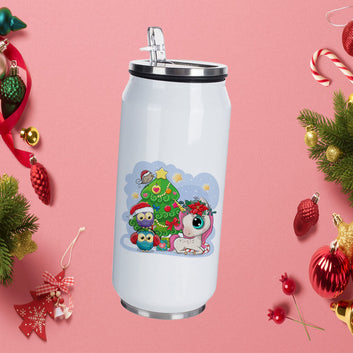 Chillaao Unicorn with X-Mas Tree Coke Can