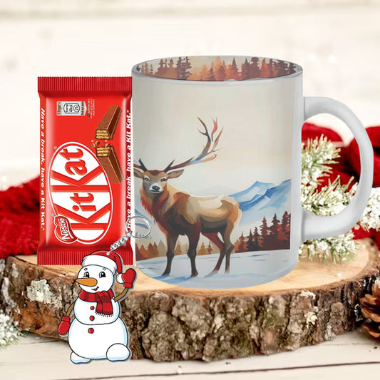 Chillaao Vintage Reindeer Frosted Mug